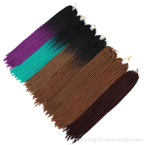 straight Faux Locs Crochet Hair Dreadlocks Hair Extensions Black blonde purple Soft Locs Crochet Braids Straight Faux Locs Hair